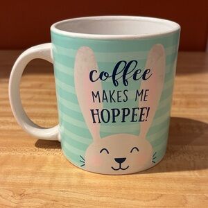 Cute Bunny Coffee Mug - Mint Green and White
